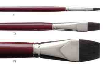 Rindshaarpinsel flach 4mm