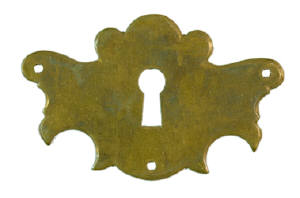 Schubladenschild Messing