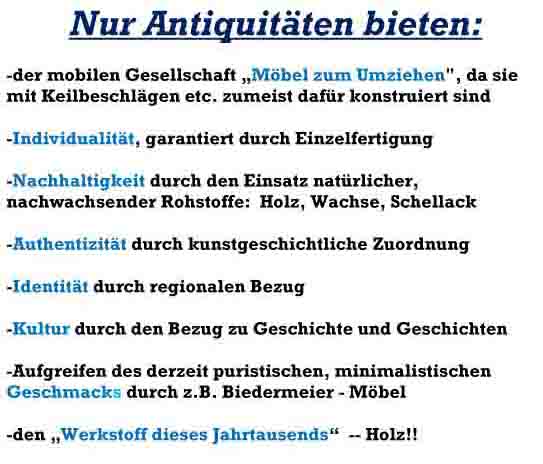 ANTIQUITÄTEN BIETEN VIEL!