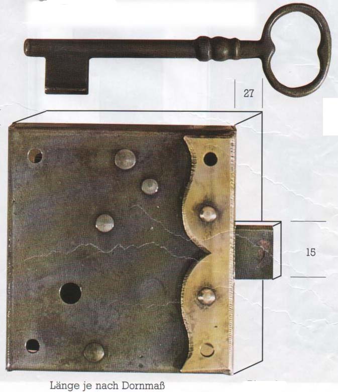 Kastenschloß Dorn 40mm Kastenschloß Dorn 40mm
