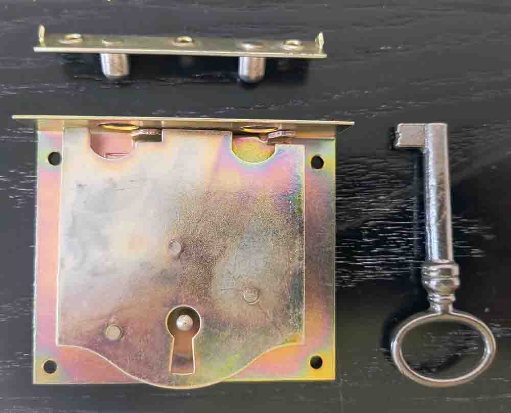 Einlaß-Schatullenschloß Dorn 45mm Einlaß-Schatullenschloß Dorn 45mm